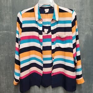 Chico's 2 Piece Top Tank And Button Up Blouse Size 2 Large